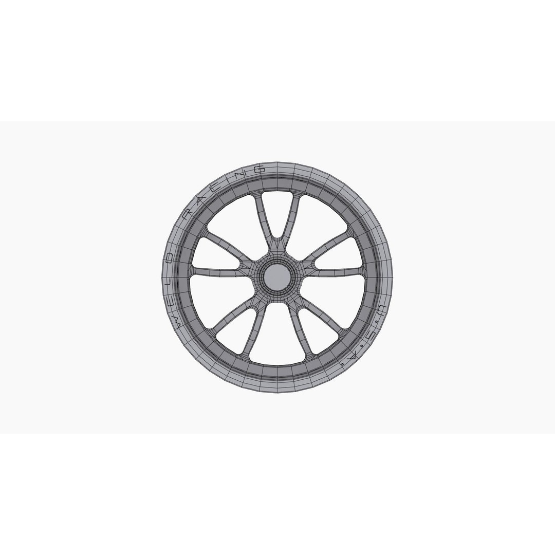 Weld Racing Full Throttle 3D Model – Low Poly Drag Wheel, Game Ready - View 12