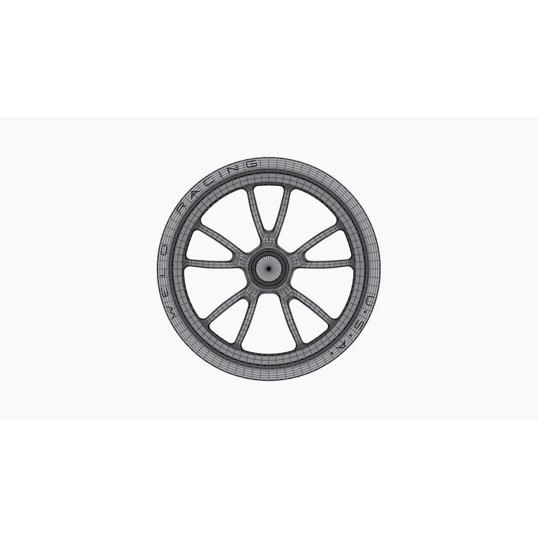 Weld Racing Full Throttle 3D Model – Low Poly Drag Wheel, Game Ready - View 13