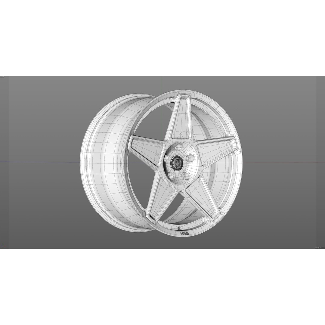 HRE VintageSeries 505M 3D Model – Low Poly Racing Car Tire, FBX, OBJ - View 26