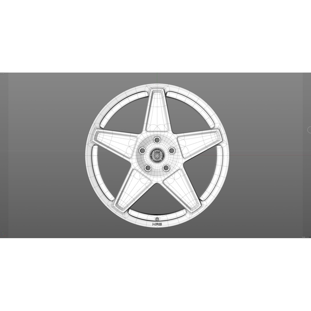 HRE VintageSeries 505M 3D Model – Low Poly Racing Car Tire, FBX, OBJ - View 27