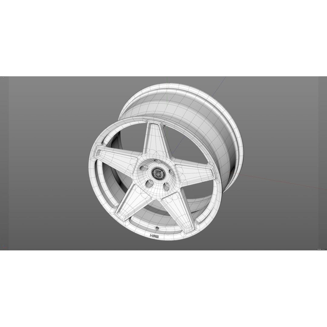 HRE VintageSeries 505M 3D Model – Low Poly Racing Car Tire, FBX, OBJ - View 28