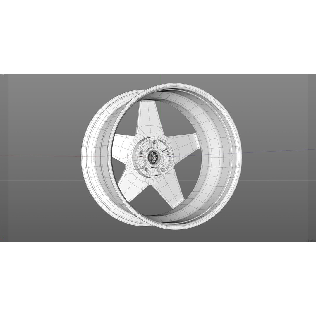 HRE VintageSeries 505M 3D Model – Low Poly Racing Car Tire, FBX, OBJ - View 29