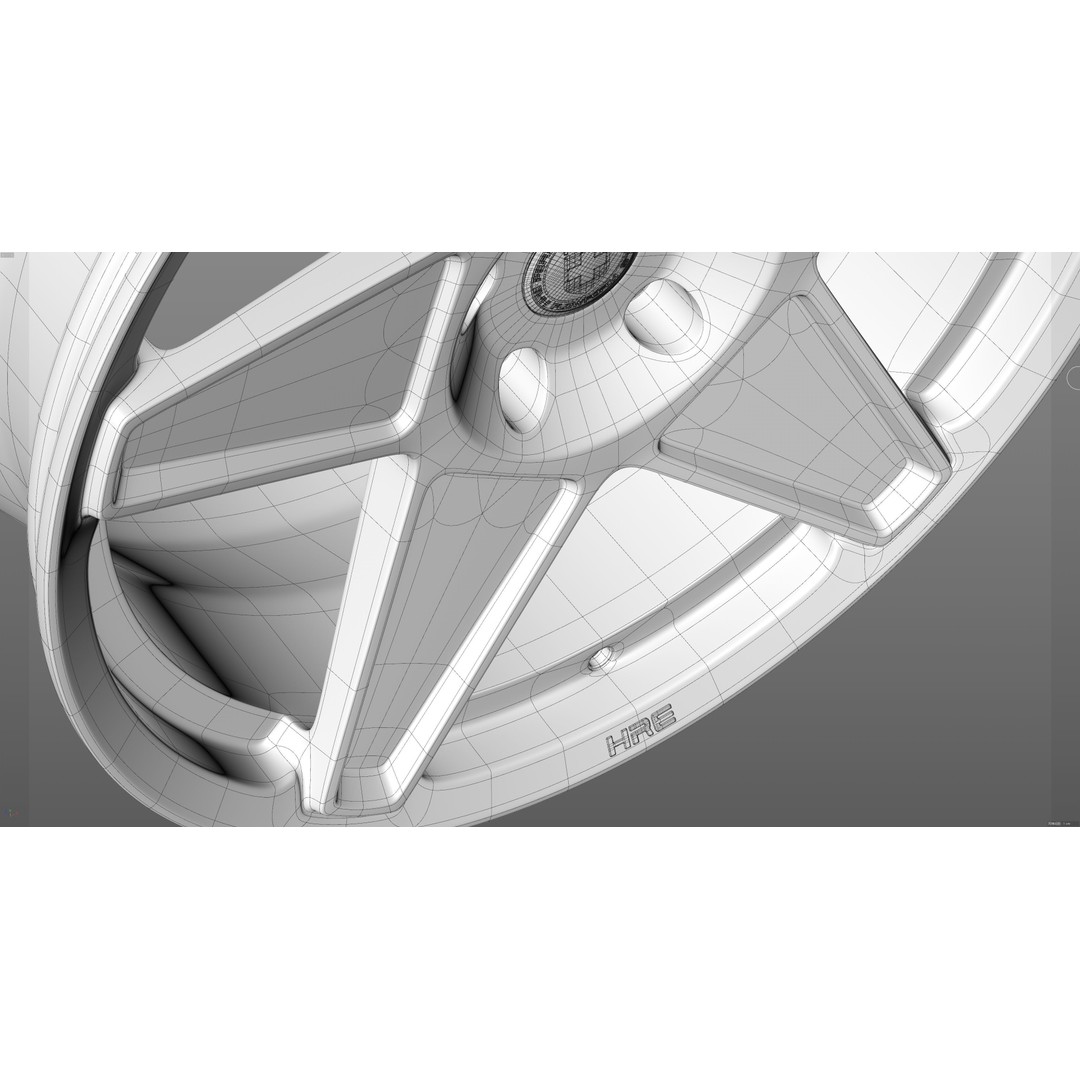 HRE VintageSeries 505M 3D Model – Low Poly Racing Car Tire, FBX, OBJ - View 32