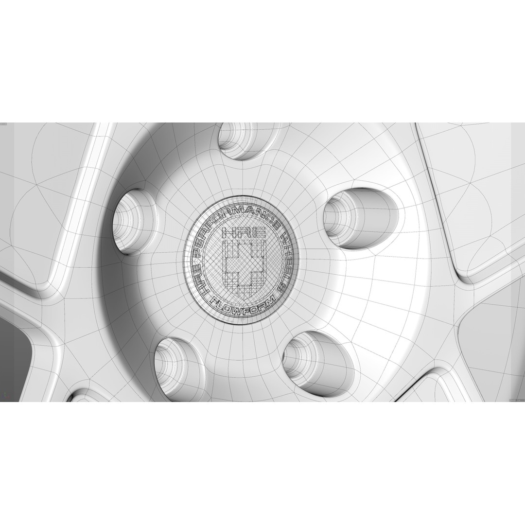 HRE VintageSeries 505M 3D Model – Low Poly Racing Car Tire, FBX, OBJ - View 33