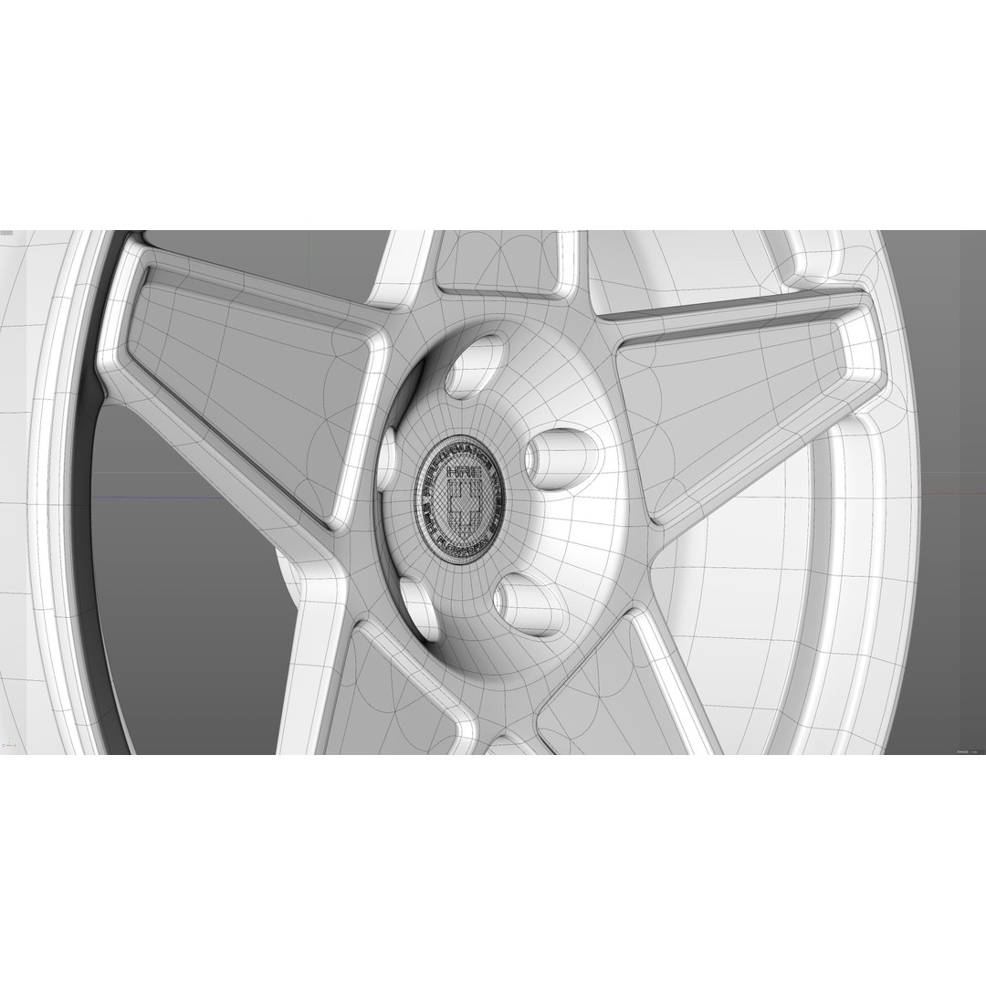 HRE VintageSeries 505M 3D Model – Low Poly Racing Car Tire, FBX, OBJ - View 34