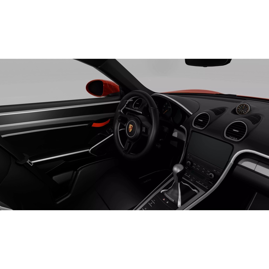 Porsche Cayman GT4 3D Model – High Poly Game-Ready Asset, FBX, OBJ