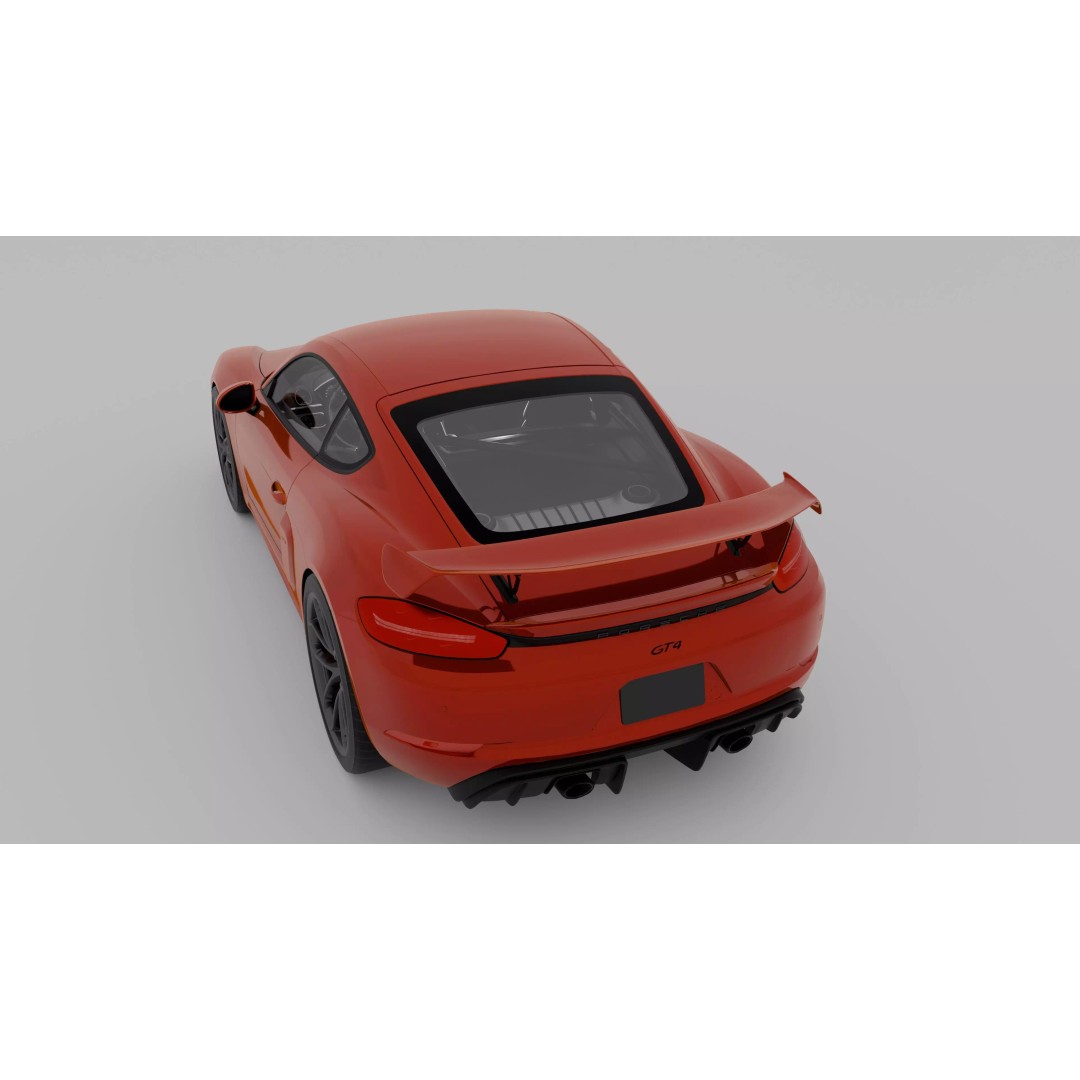 Porsche Cayman GT4 3D Model – High Poly Game-Ready Asset, FBX, OBJ - View 10