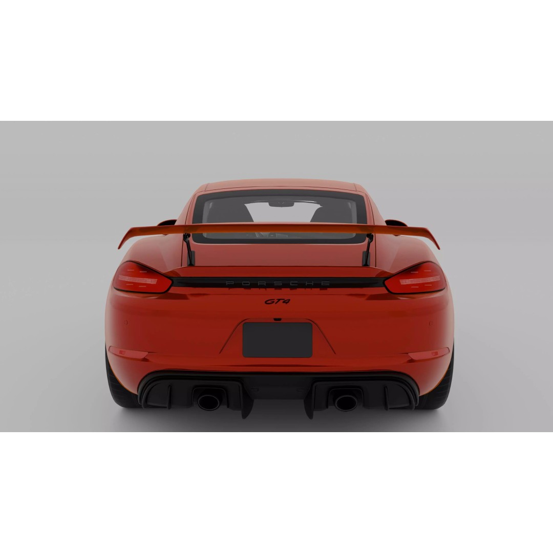 Porsche Cayman GT4 3D Model – High Poly Game-Ready Asset, FBX, OBJ - View 11