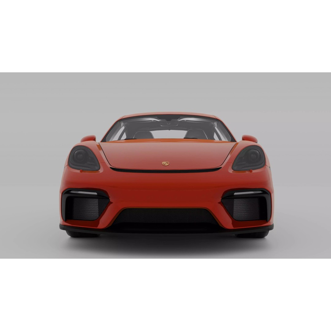 Porsche Cayman GT4 3D Model – High Poly Game-Ready Asset, FBX, OBJ - View 4
