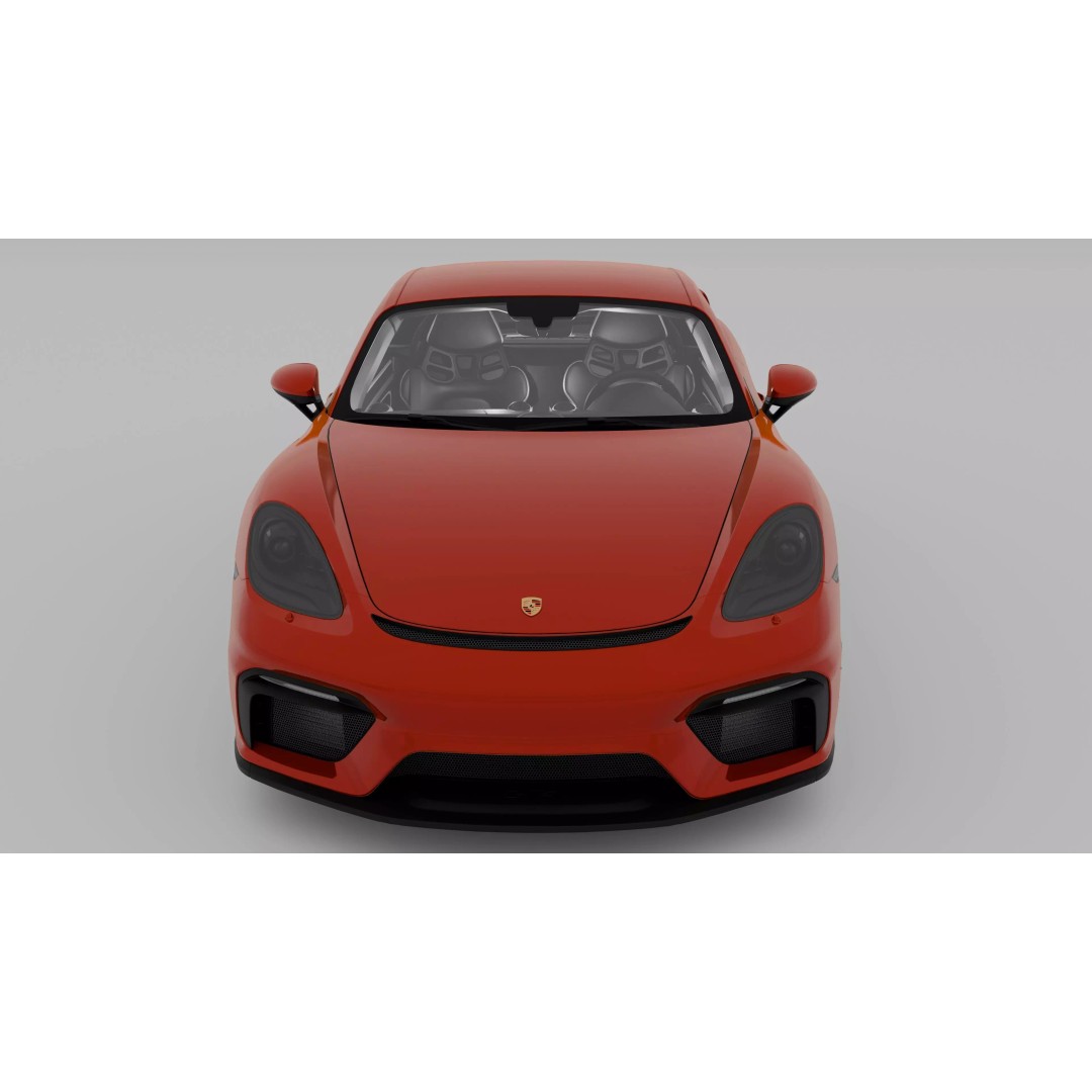 Porsche Cayman GT4 3D Model – High Poly Game-Ready Asset, FBX, OBJ - View 5