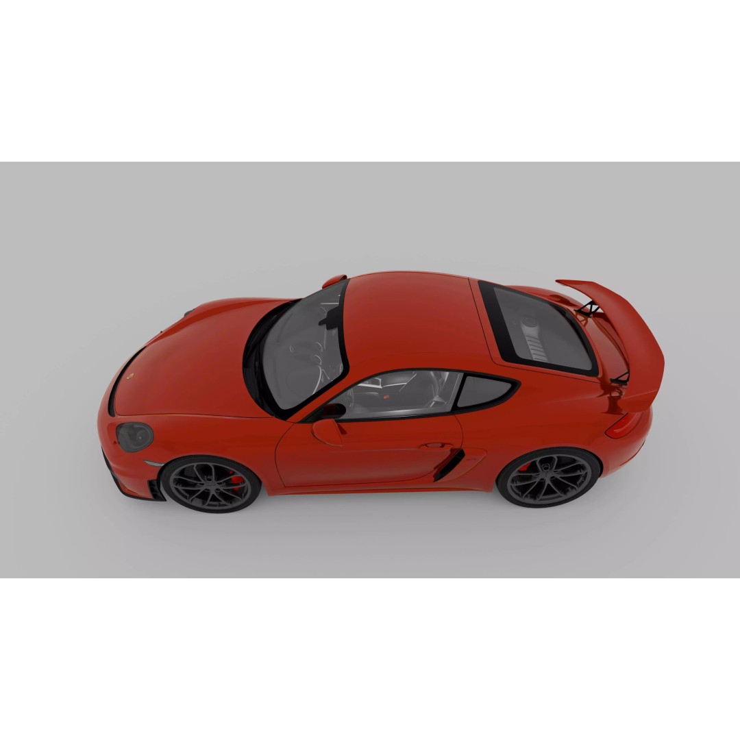 Porsche Cayman GT4 3D Model – High Poly Game-Ready Asset, FBX, OBJ - View 6