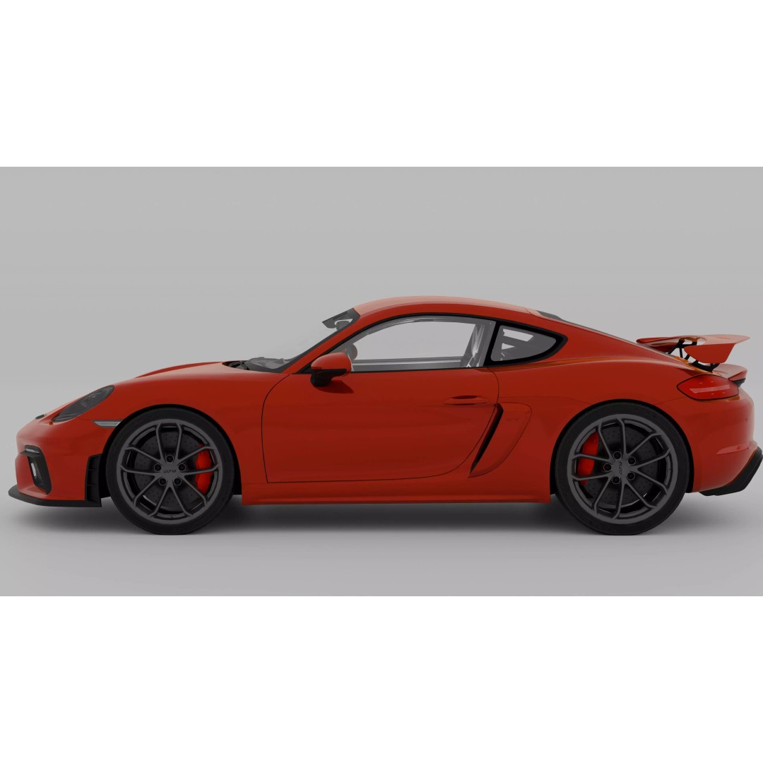 Porsche Cayman GT4 3D Model – High Poly Game-Ready Asset, FBX, OBJ - View 7