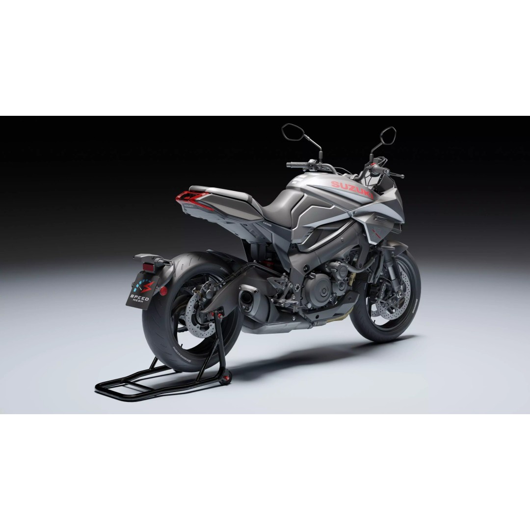 Suzuki Katana 2019 3D Model – Low Poly Game Ready Asset, Blender, FBX - View 10