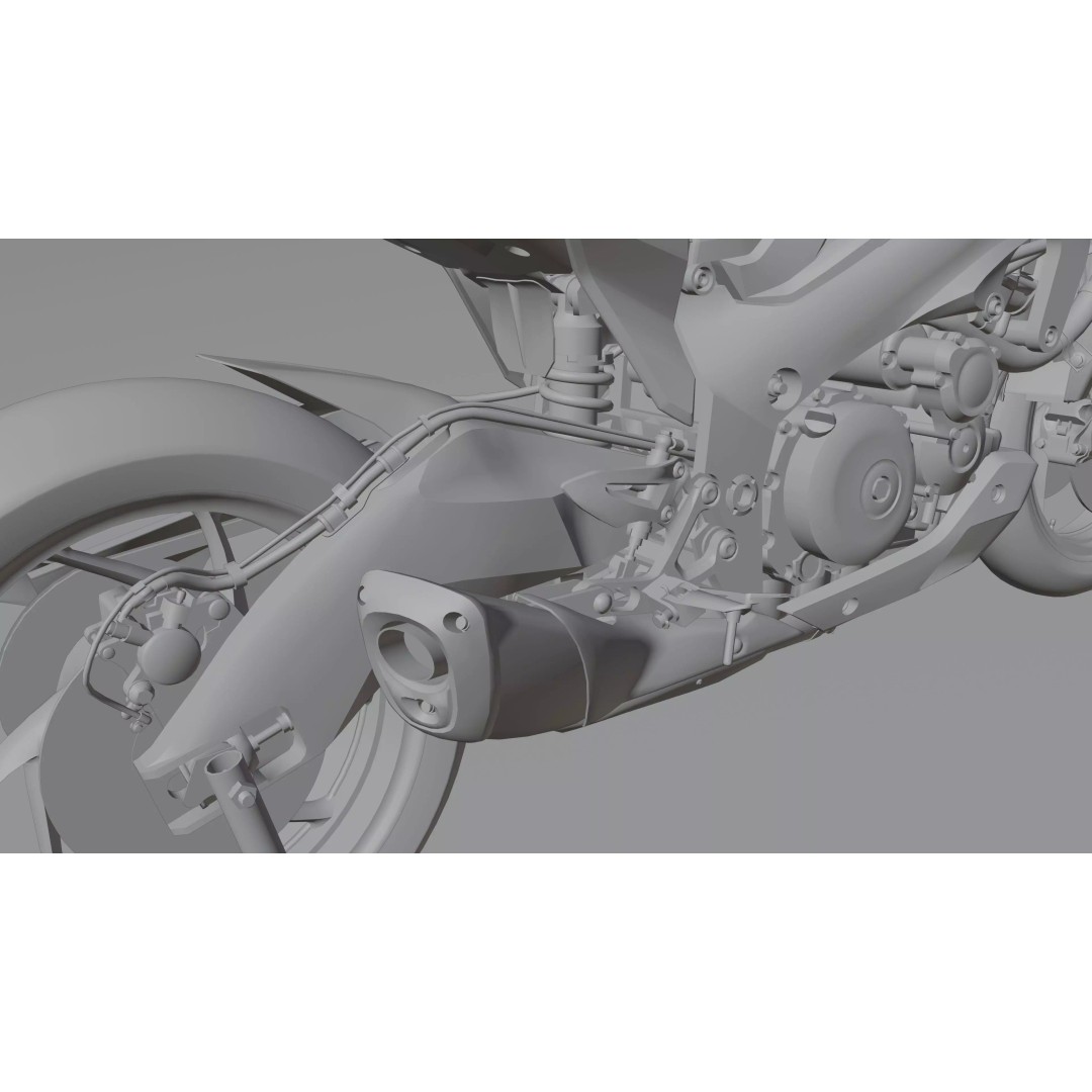 Suzuki Katana 2019 3D Model – Low Poly Game Ready Asset, Blender, FBX - View 23
