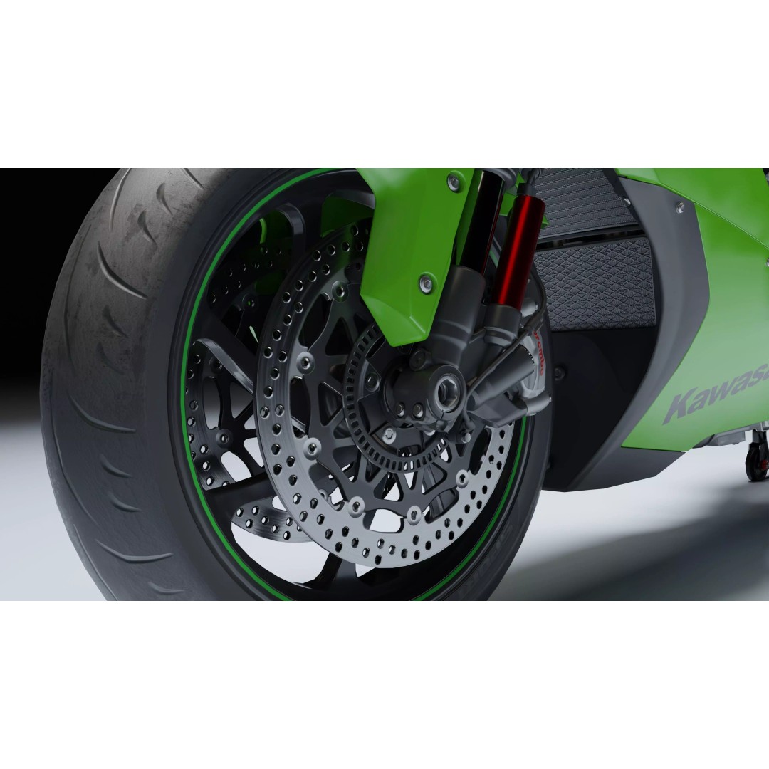 Kawasaki Ninja ZX-10R 2021 3D Model – Low Poly PBR Game Asset, FBX - View 19