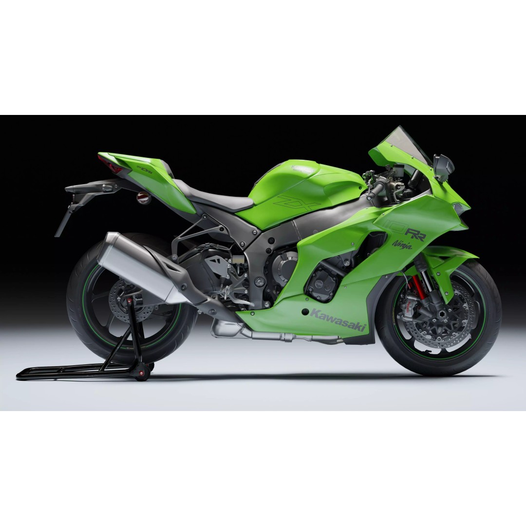 Kawasaki Ninja ZX-10R 2021 3D Model – Low Poly PBR Game Asset, FBX - View 4