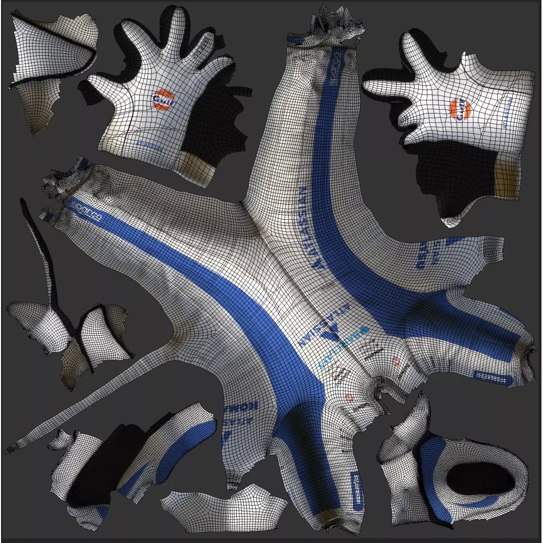 F1 Williams Racing Suits 2026 3D Model – Rigged PBR Asset, FBX, Blender - View 12