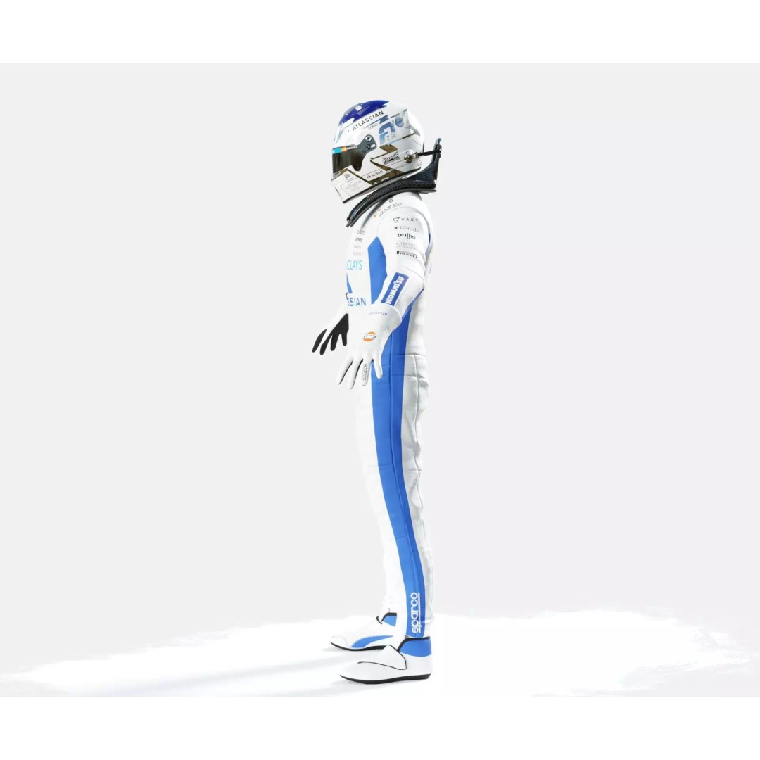 F1 Williams Racing Suits 2026 3D Model – Rigged PBR Asset, FBX, Blender - View 20