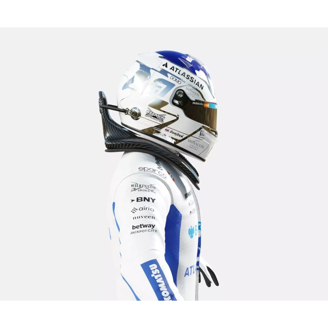 F1 Williams Racing Suits 2026 3D Model – Rigged PBR Asset, FBX, Blender - View 22