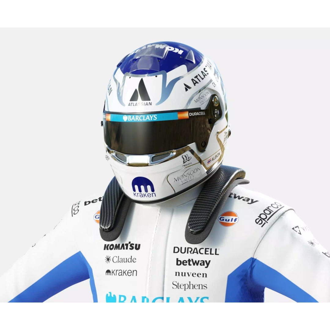 F1 Williams Racing Suits 2026 3D Model – Rigged PBR Asset, FBX, Blender - View 28
