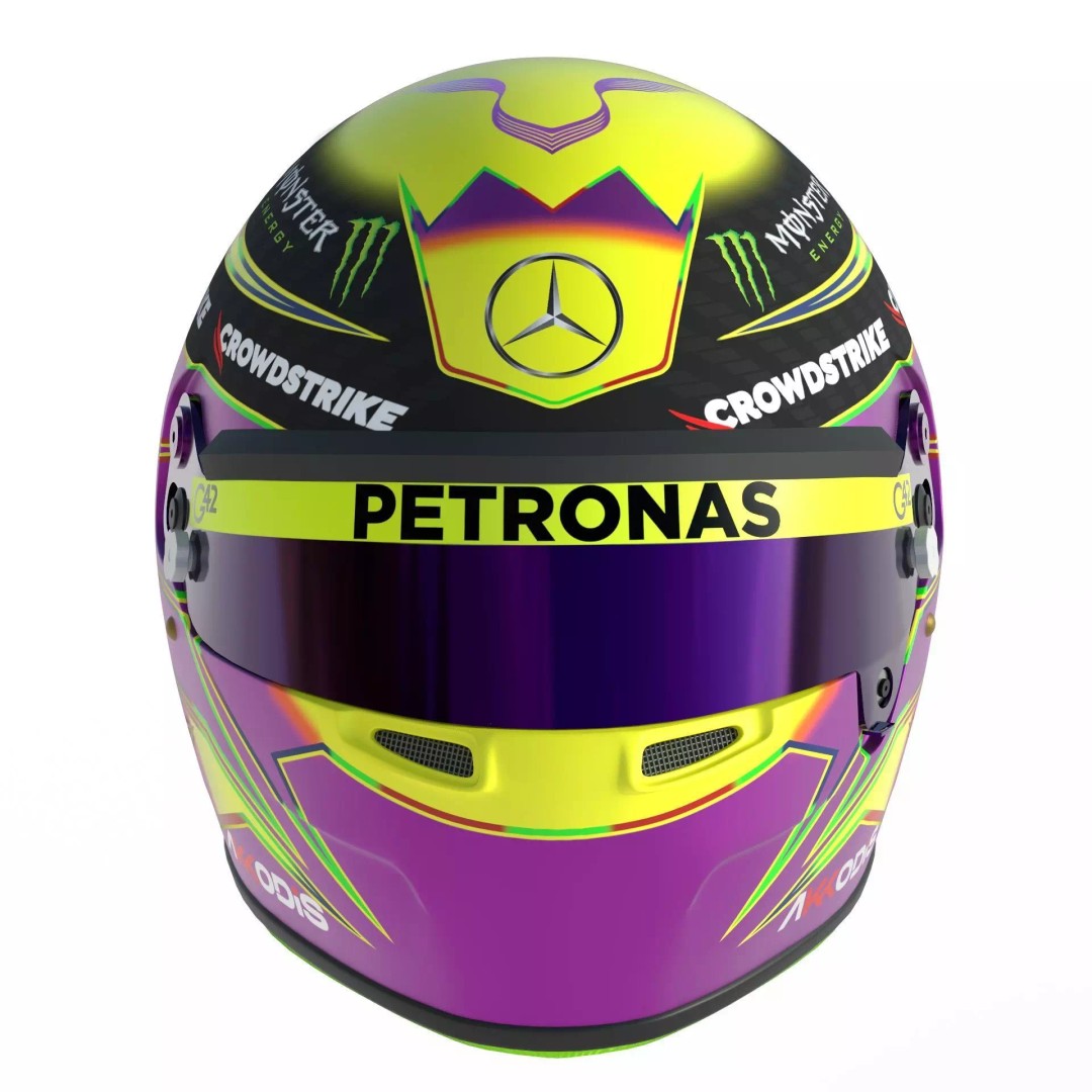 F1 Mercedes Helmets 2023 3D Model – High Detail PBR Game Asset, FBX, OBJ - View 14