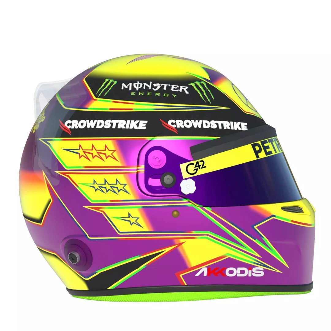 F1 Mercedes Helmets 2023 3D Model – High Detail PBR Game Asset, FBX, OBJ - View 20