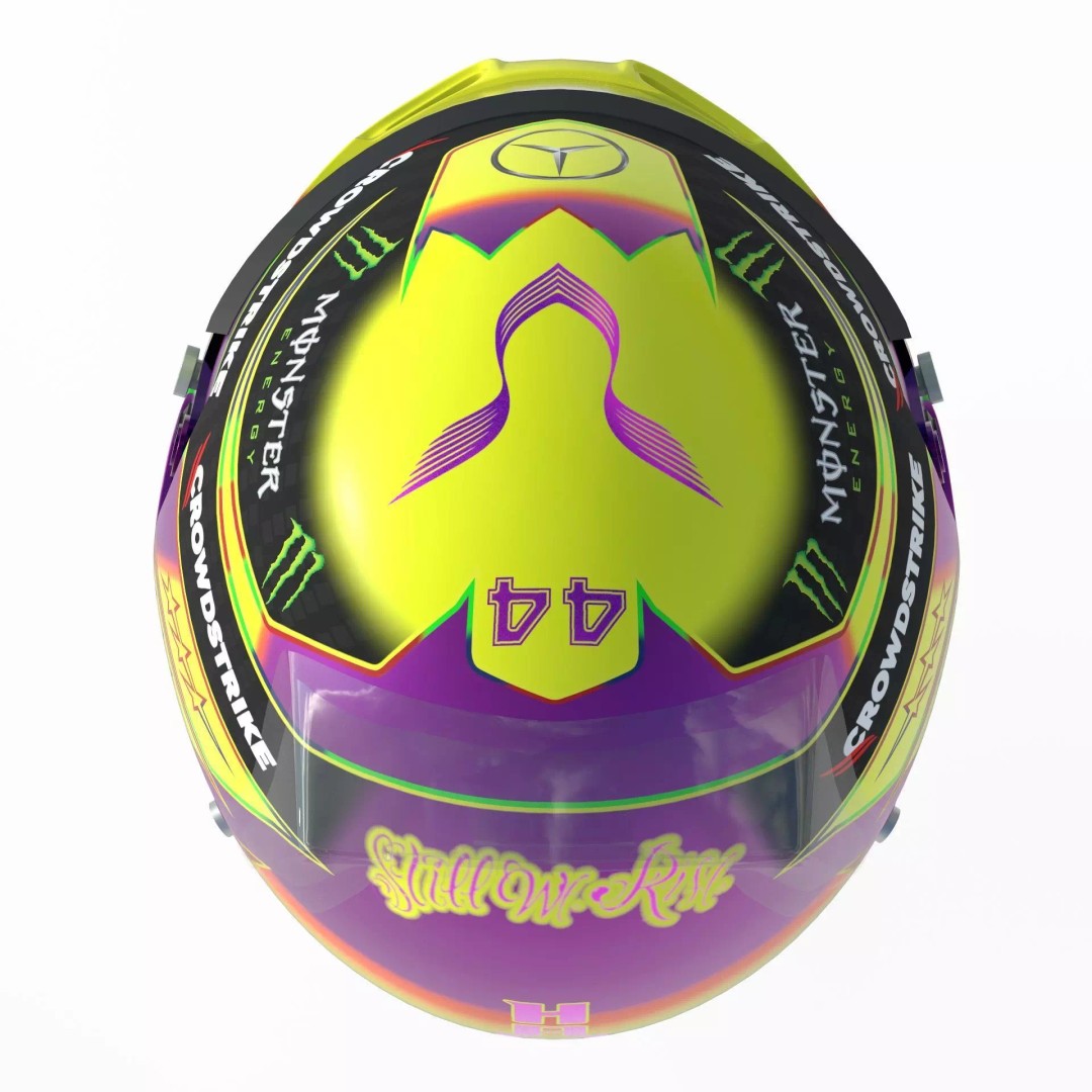 F1 Mercedes Helmets 2023 3D Model – High Detail PBR Game Asset, FBX, OBJ - View 25