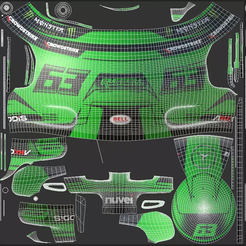 F1 Mercedes Helmets 2023 3D Model – High Detail PBR Game Asset, FBX, OBJ - View 37