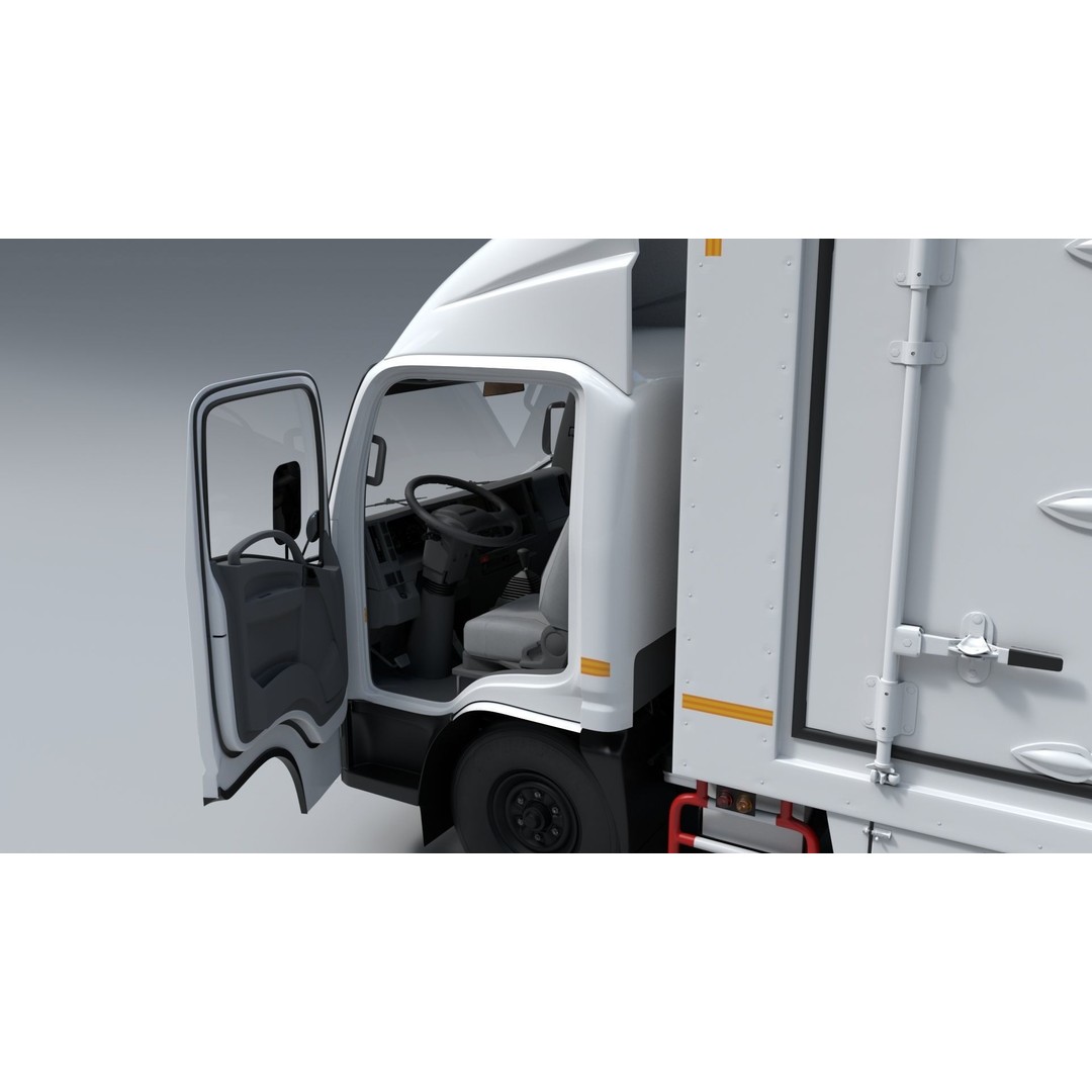 ISUZU NLR130 3D Model – High Poly Vehicle Asset, FBX, Blender - View 10