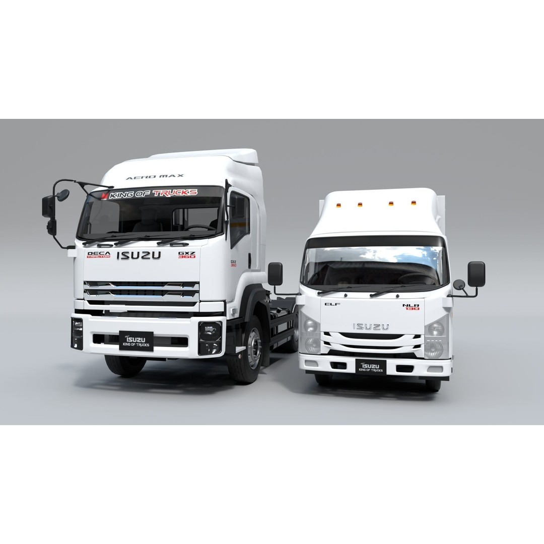 ISUZU NLR130 3D Model – High Poly Vehicle Asset, FBX, Blender - View 11