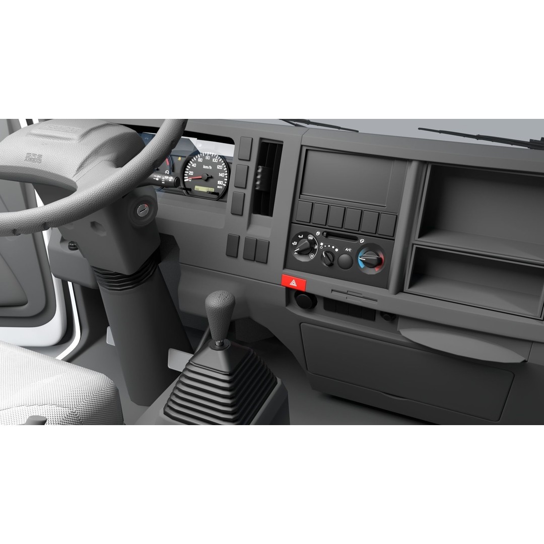 ISUZU NLR130 3D Model – High Poly Vehicle Asset, FBX, Blender - View 14