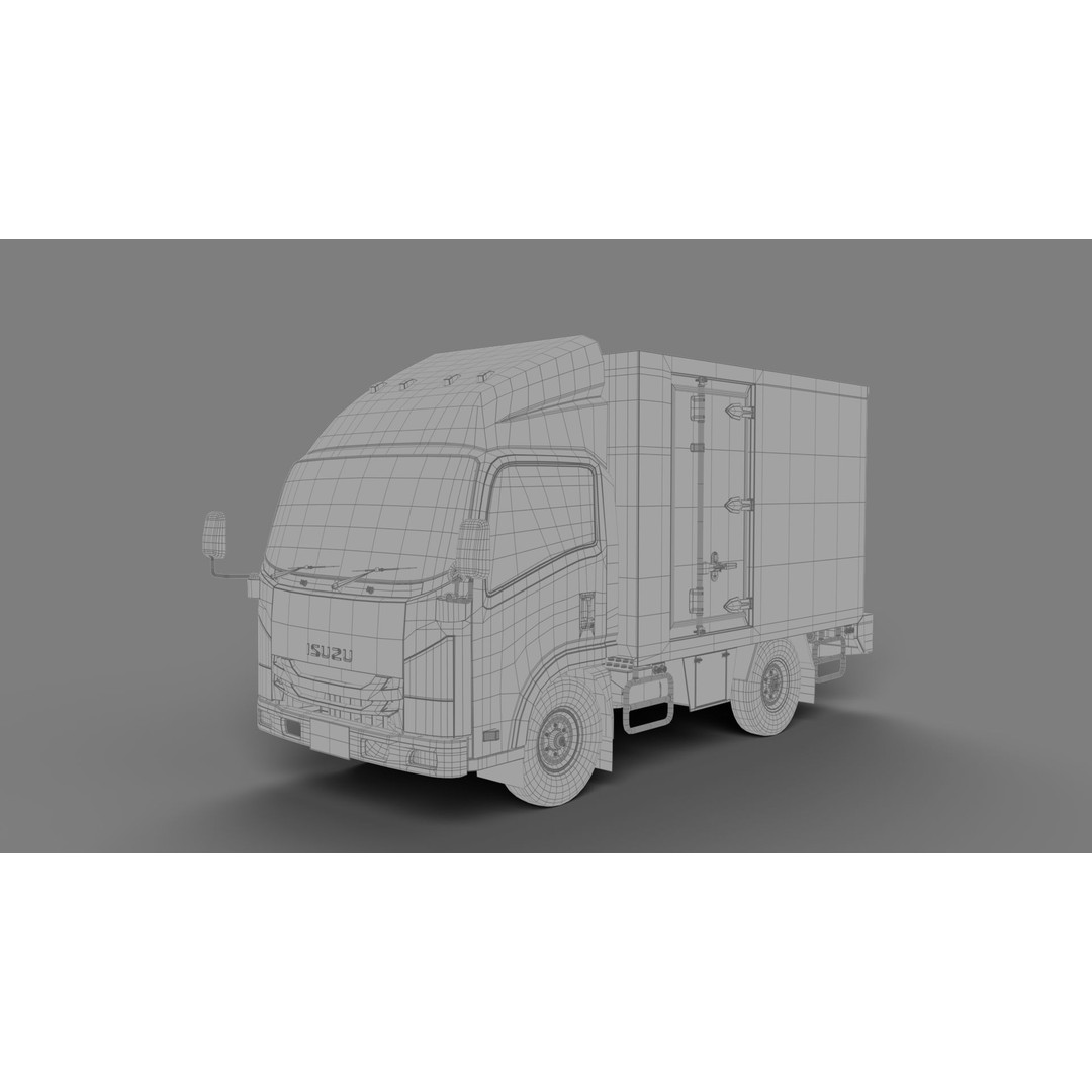 ISUZU NLR130 3D Model – High Poly Vehicle Asset, FBX, Blender - View 16