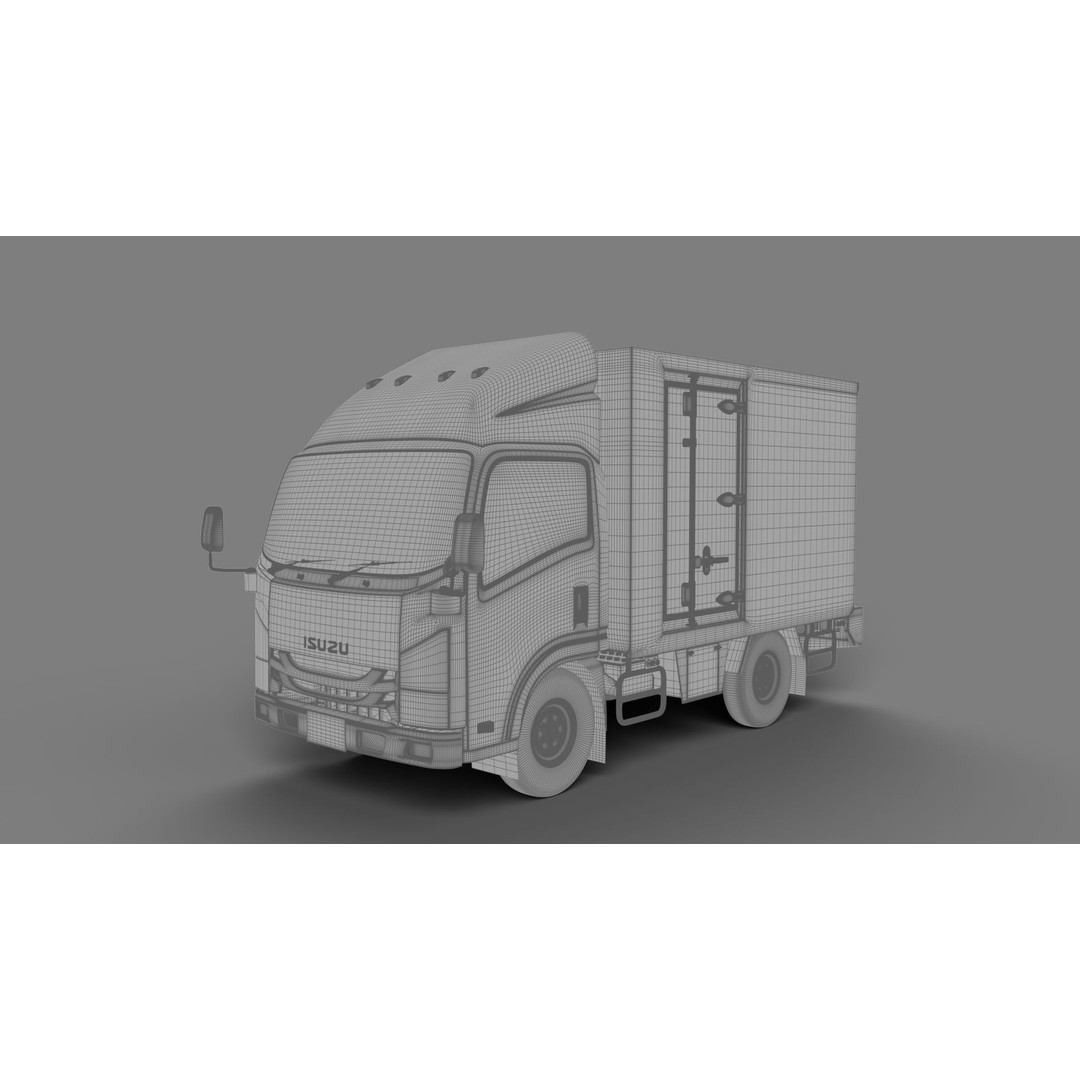 ISUZU NLR130 3D Model – High Poly Vehicle Asset, FBX, Blender - View 17