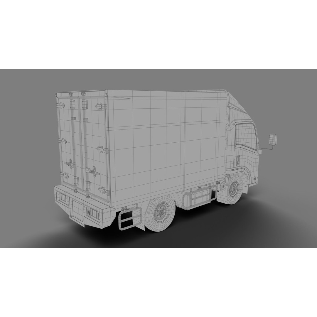 ISUZU NLR130 3D Model – High Poly Vehicle Asset, FBX, Blender - View 22