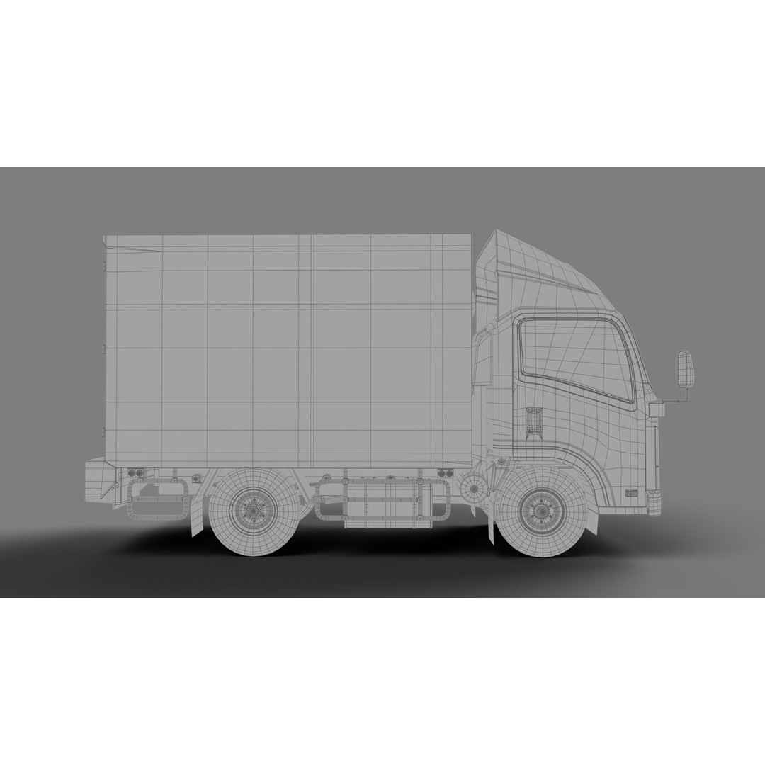 ISUZU NLR130 3D Model – High Poly Vehicle Asset, FBX, Blender - View 24