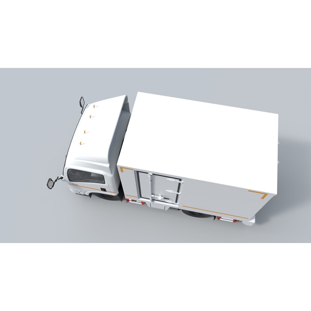 ISUZU NLR130 3D Model – High Poly Vehicle Asset, FBX, Blender - View 8