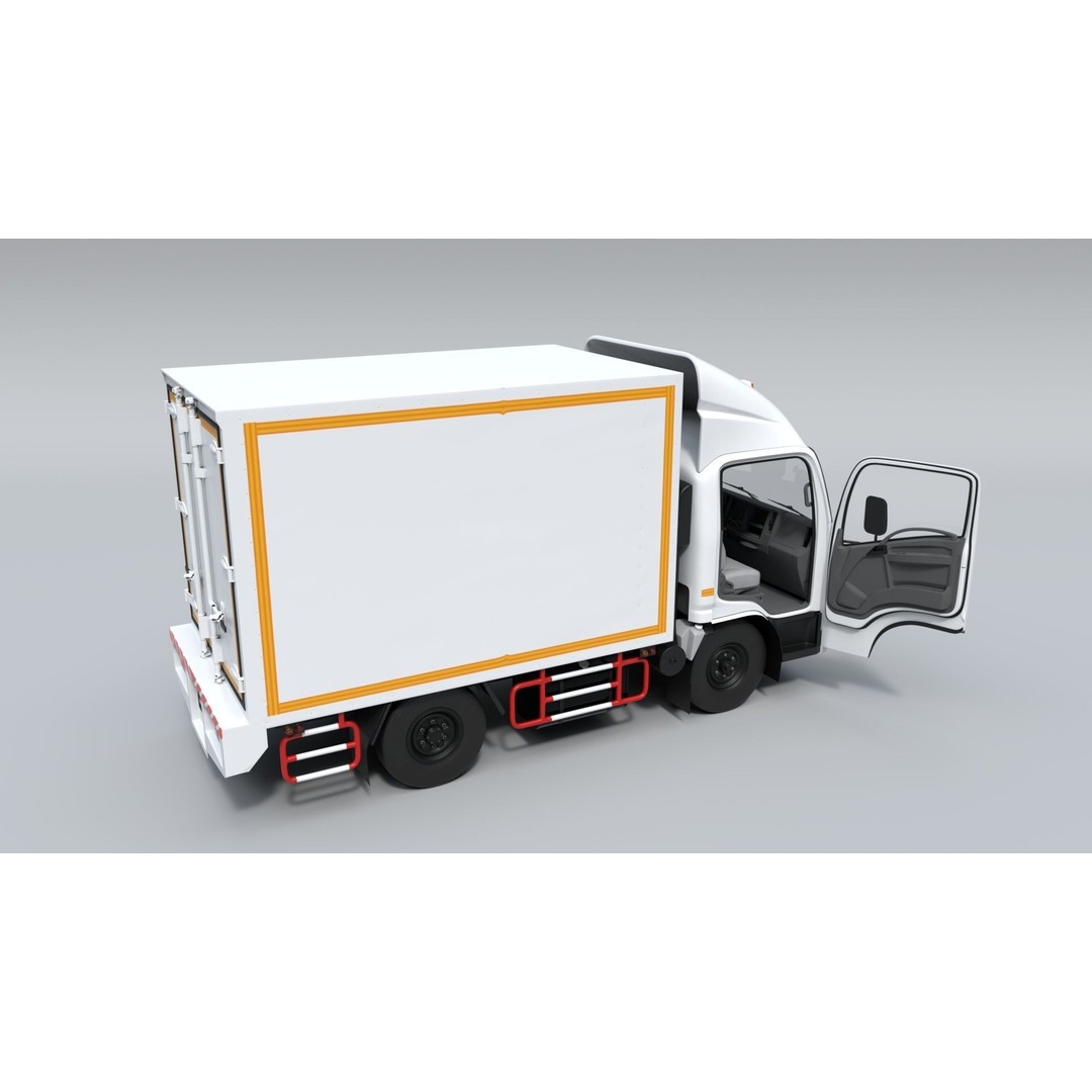 ISUZU NLR130 3D Model – High Poly Vehicle Asset, FBX, Blender - View 9