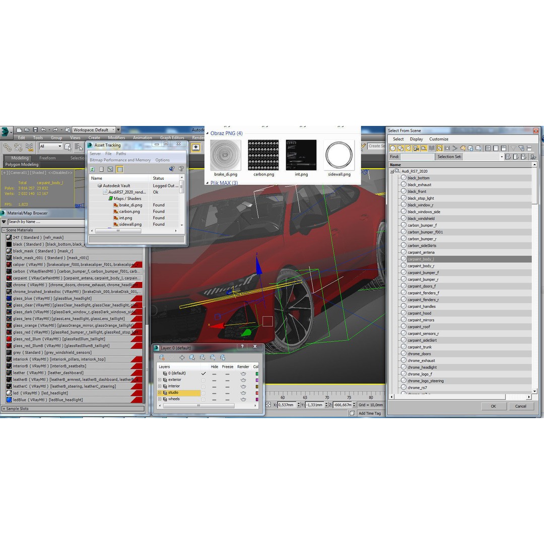 Audi RS7 Sportback 2020 3D Model – Realistic Car Asset, FBX, OBJ