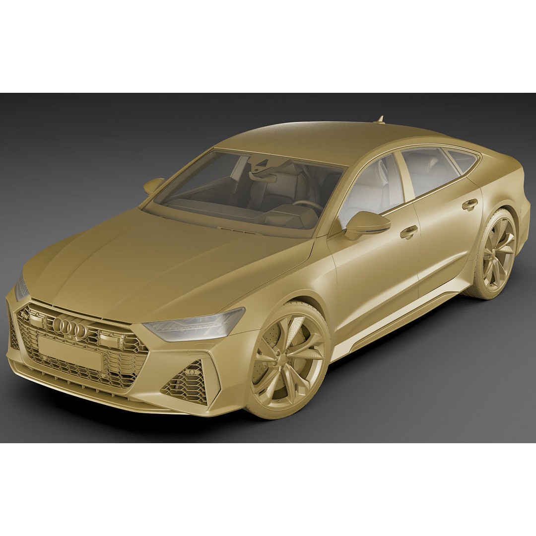 Audi RS7 Sportback 2020 3D Model – Realistic Car Asset, FBX, OBJ - View 18
