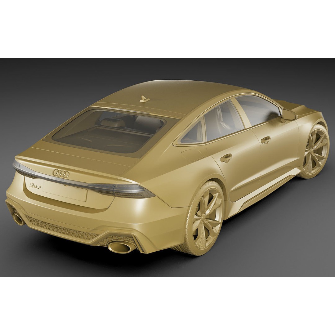Audi RS7 Sportback 2020 3D Model – Realistic Car Asset, FBX, OBJ - View 19