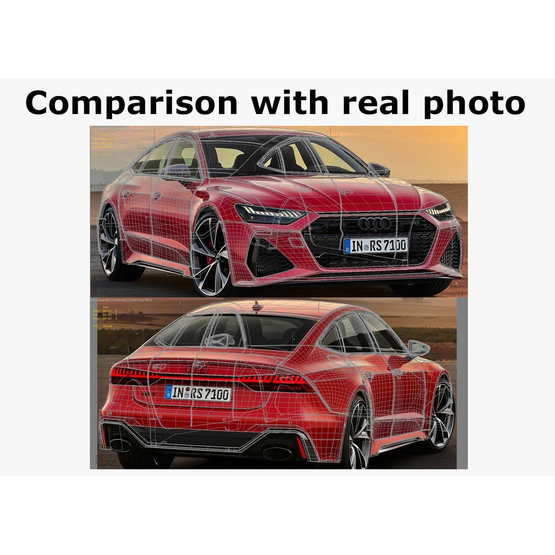 Audi RS7 Sportback 2020 3D Model – Realistic Car Asset, FBX, OBJ - View 24