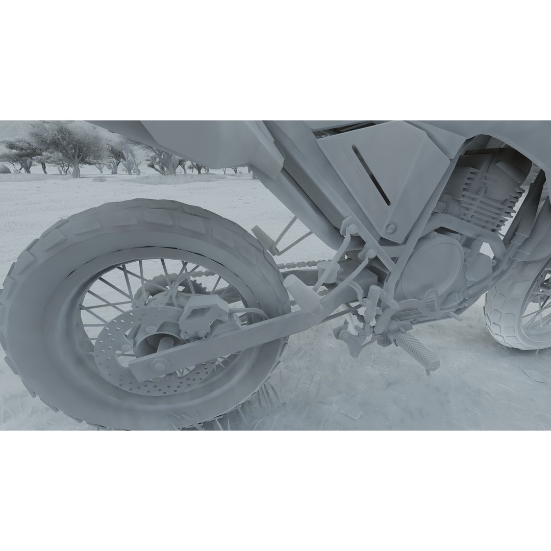 Yamaha Tenere 3D Model – Detailed Motorcycle Asset for Lumion - View 44