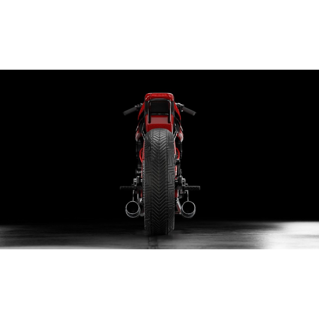 Racing Bike 3D Model – Realistic PBR Textured Game Asset, FBX, OBJ - View 12