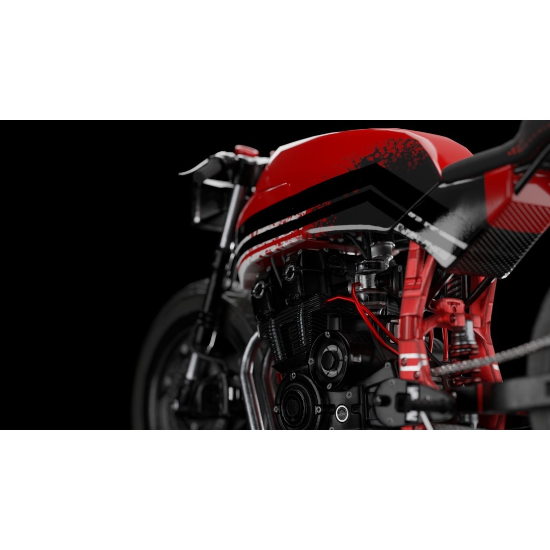Racing Bike 3D Model – Realistic PBR Textured Game Asset, FBX, OBJ - View 16