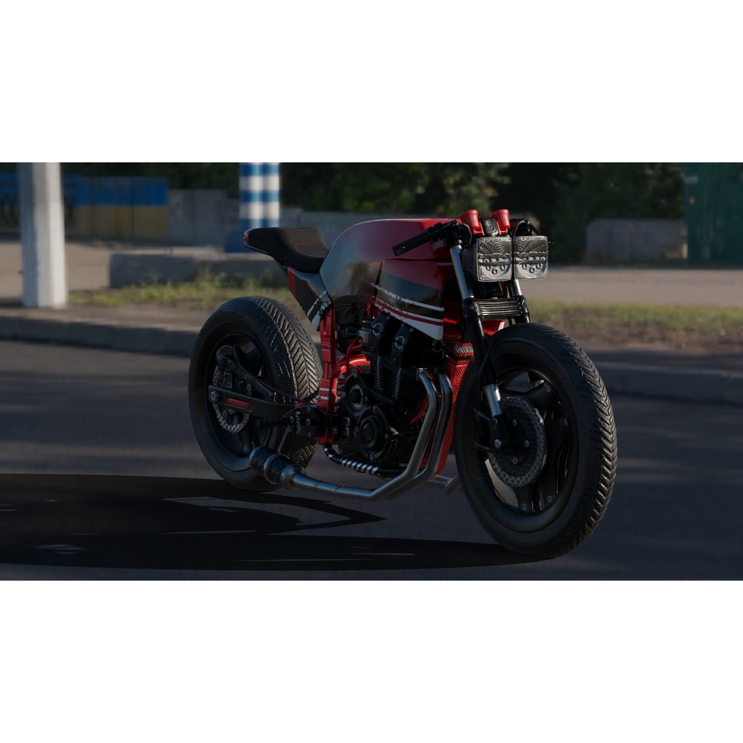Racing Bike 3D Model – Realistic PBR Textured Game Asset, FBX, OBJ - View 19