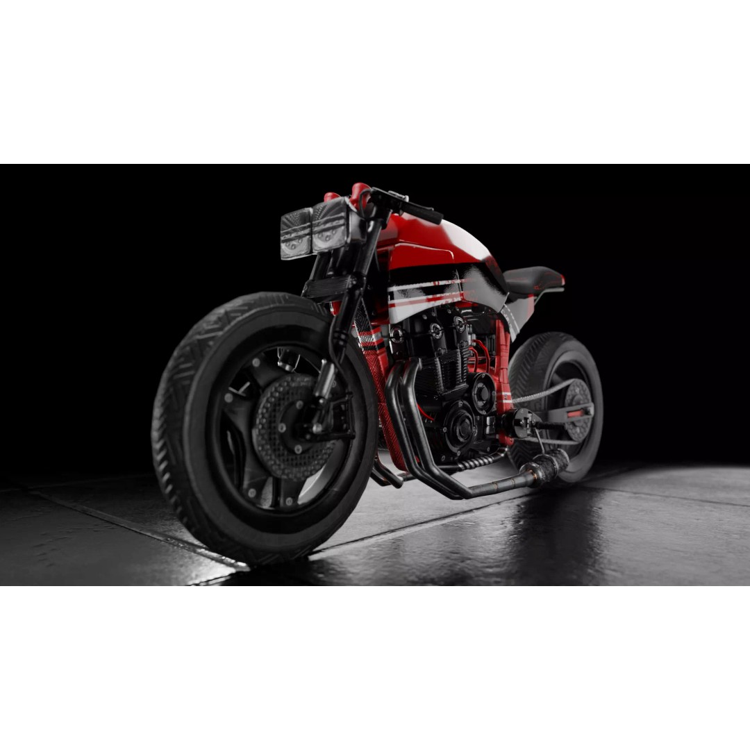 Racing Bike 3D Model – Realistic PBR Textured Game Asset, FBX, OBJ - View 2