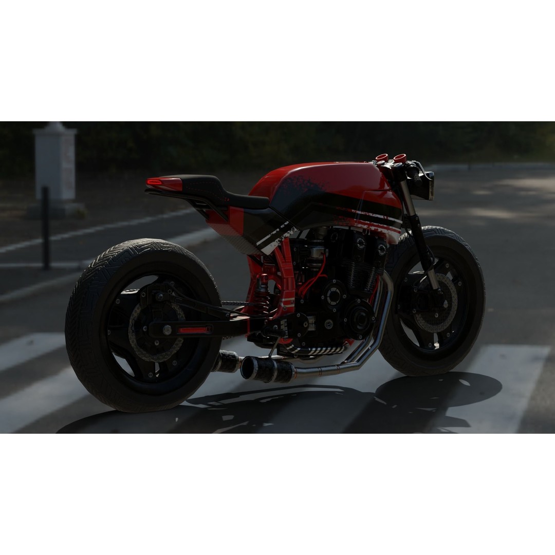 Racing Bike 3D Model – Realistic PBR Textured Game Asset, FBX, OBJ - View 21