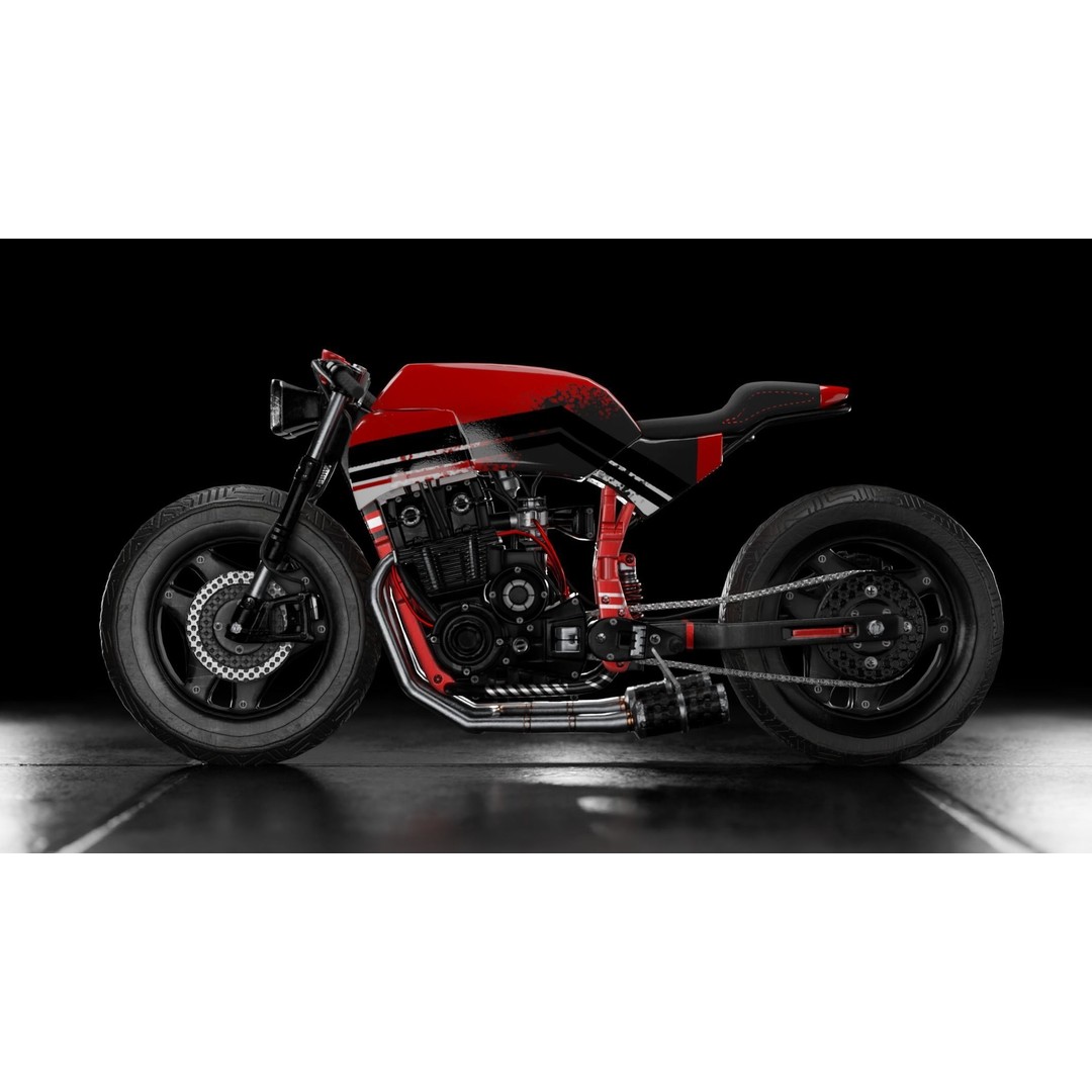 Racing Bike 3D Model – Realistic PBR Textured Game Asset, FBX, OBJ - View 3