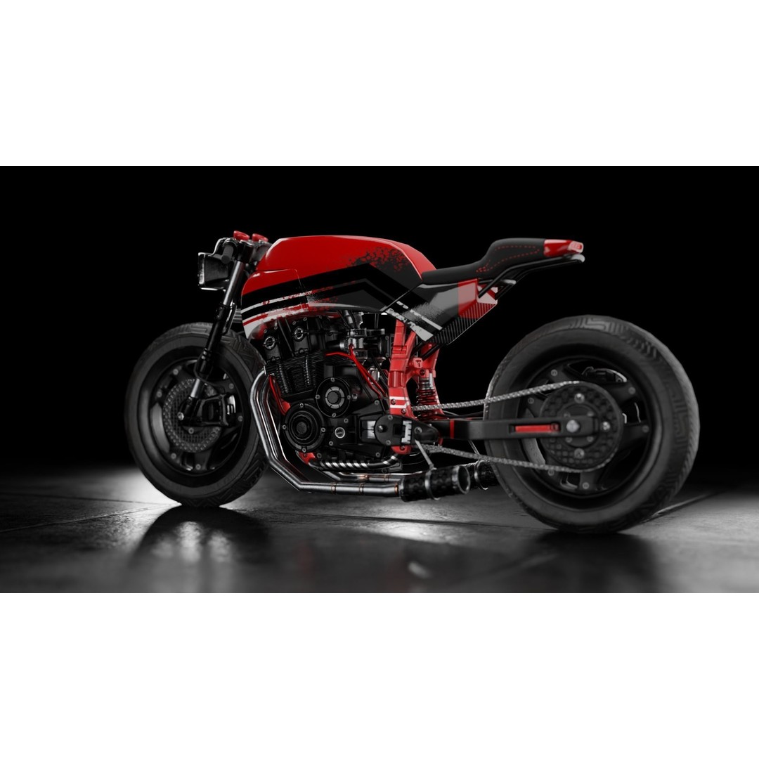 Racing Bike 3D Model – Realistic PBR Textured Game Asset, FBX, OBJ - View 4