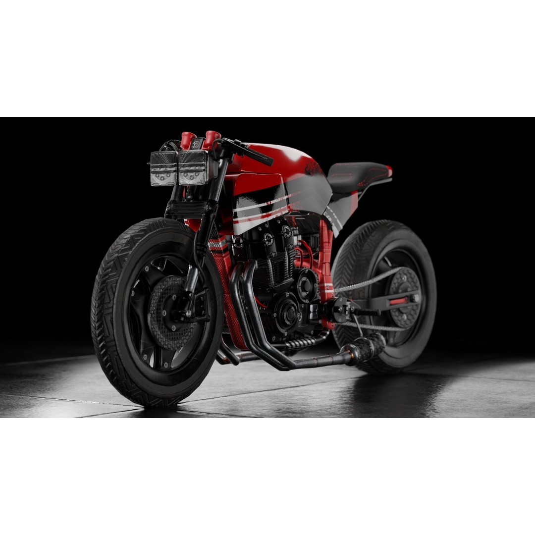 Racing Bike 3D Model – Realistic PBR Textured Game Asset, FBX, OBJ - View 5